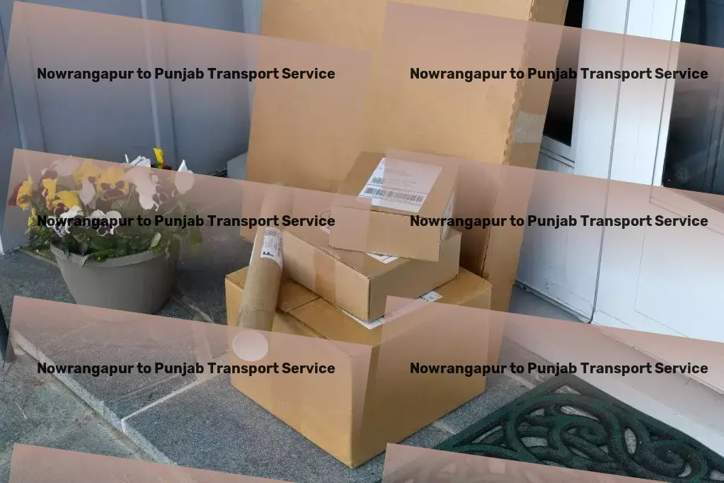 Nowrangapur to Punjab Transport Industrial package forwarding